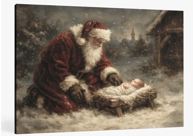 Jesus and Santa wall art 🖼️ 🎅🏻 

#LTKHome #LTKHoliday #LTKSeasonal