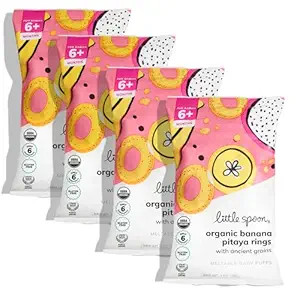 Little Spoon Banana Pitaya Meltable Baby Puffs, Organic Corn Quinoa Sorghum, No Rice, No Added Su... | Amazon (US)