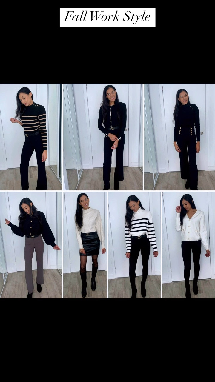 Crewneck sweater, sweater, sweater top, crewneck jumper, button detail sweater, mini skirt, striped turtleneck sweater, knitwear, button knit cardigan, shoulder button sweater, cropped knit cardigan, cropped turtleneck sweater, bootie, fall boot,
Waterproof boot, knee high boot, leather boot, hardware detail cardigan, workwear, work outfit, work style, fall work outfit, long sleeve sweater

#LTKWorkwear #LTKStyleTip #LTKSeasonal
