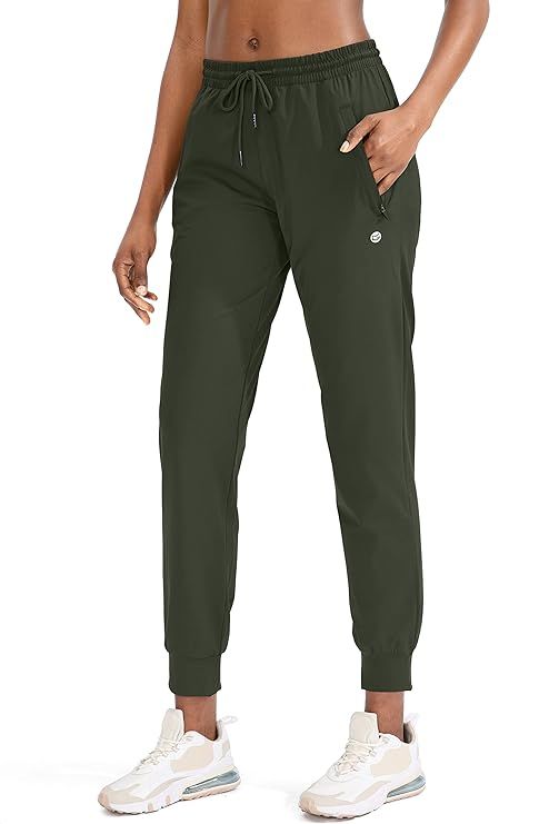 G Gradual Women's Joggers Pants with Zipper Pockets Tapered Running Sweatpants for Women Lounge, ... | Amazon (US)