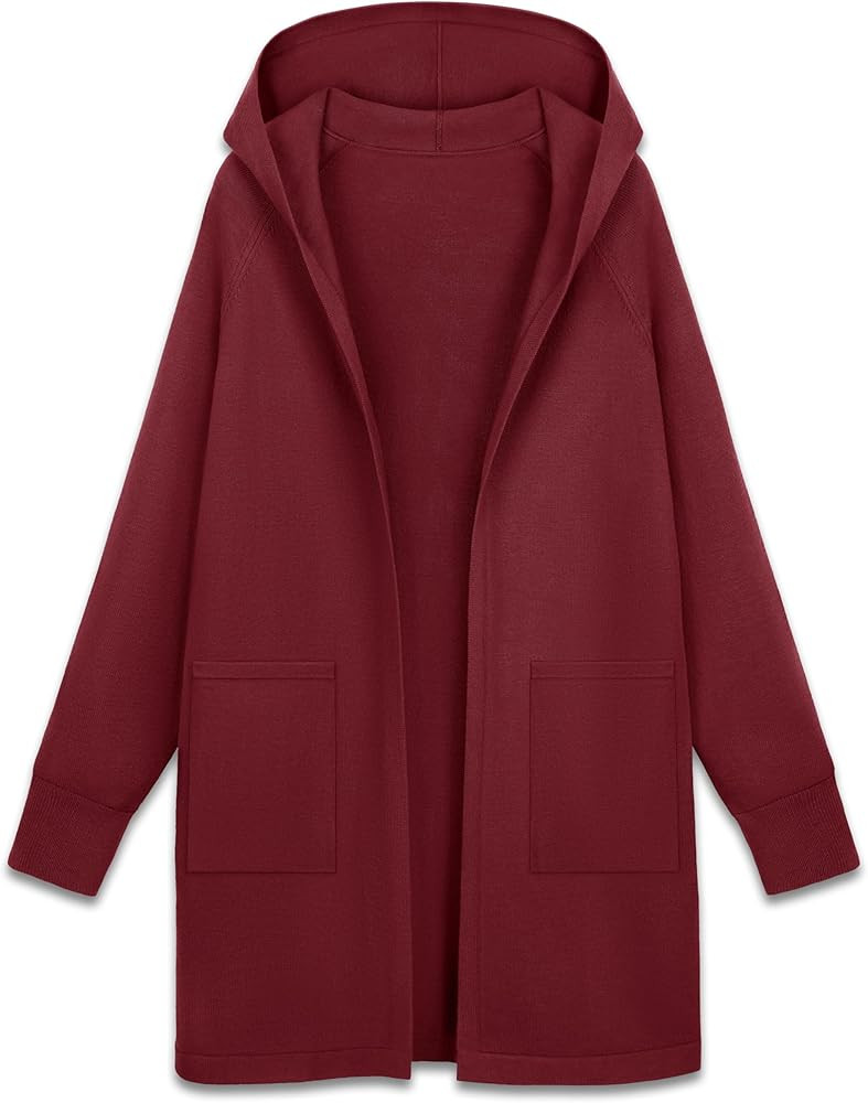 MAGCOMSEN Women's Cardigan Open Front Knit Hoodie Sweater Coatigan Jacket 2024 Casual Fall Trendy... | Amazon (US)