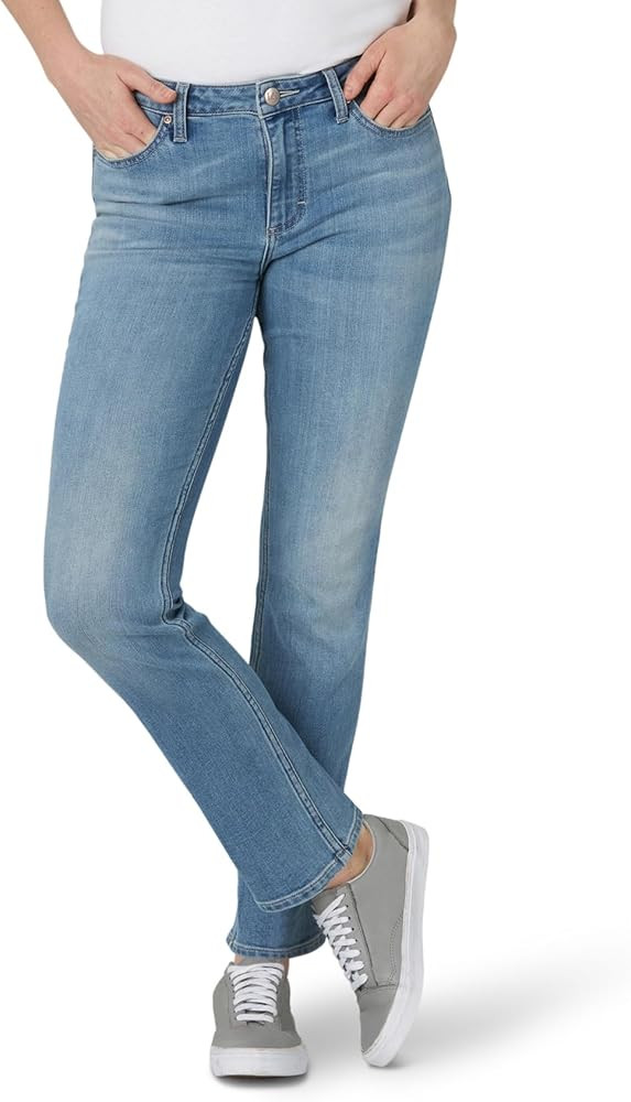 Lee Women's Legendary Mid Rise Straight Leg Jean | Amazon (US)