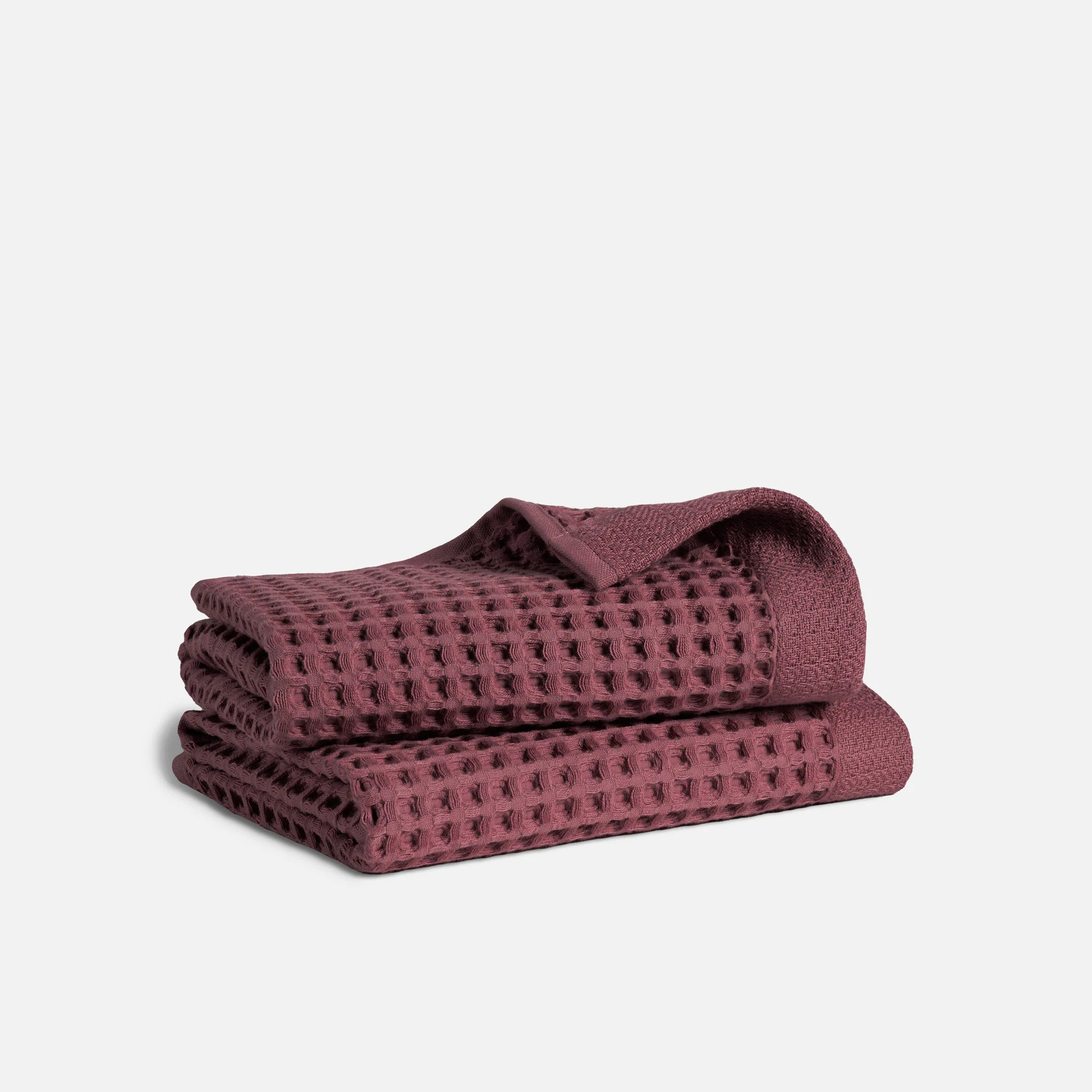 Brooklinen Dreamweave Waffle Hand Towels in Plum | Brooklinen