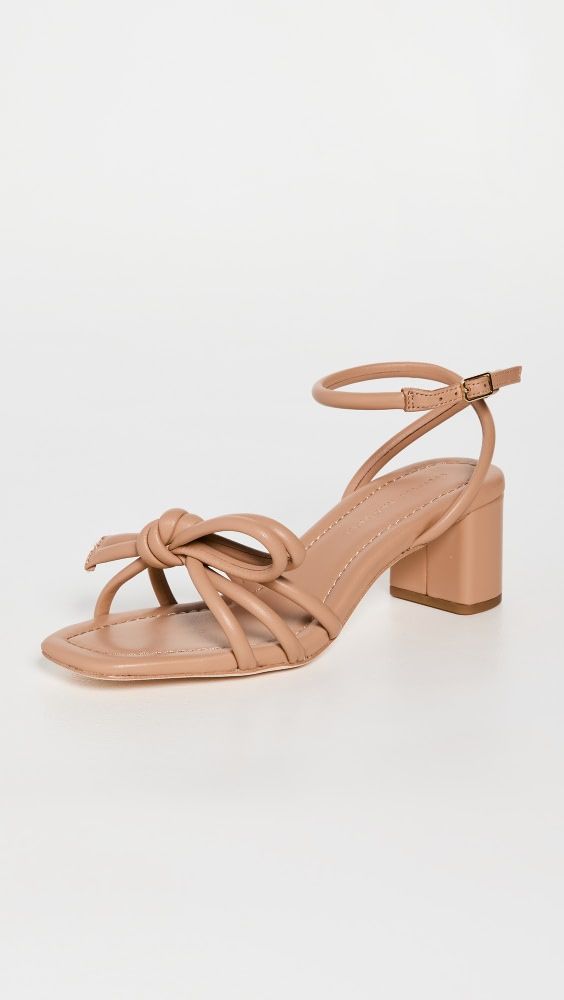 Loeffler Randall Mikel Leather Bow Mid-Heel Sandals | Shopbop | Shopbop