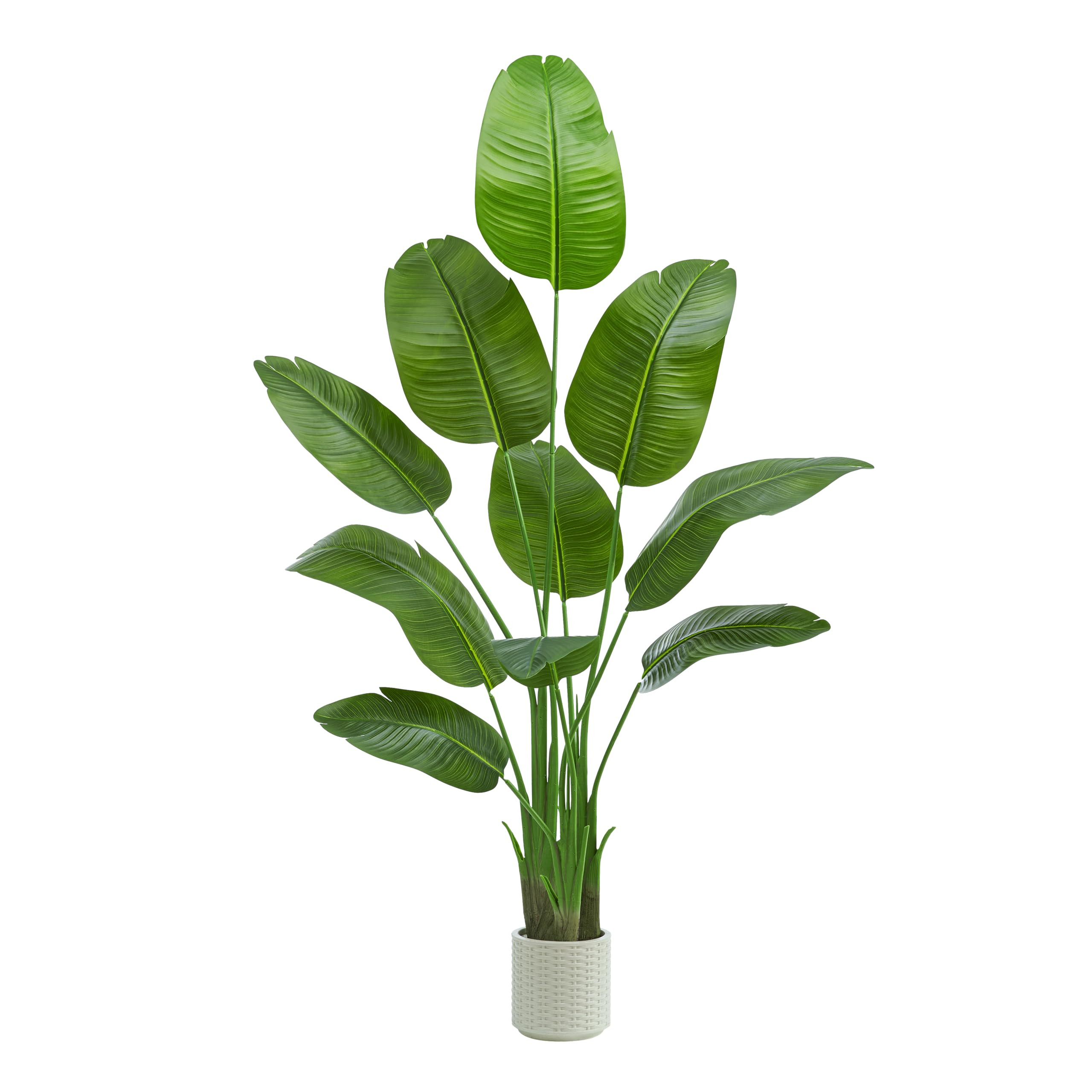 Artificial Bird of Paradise Plant: 6FT Faux Traveler's Palm Fake Banana Tree Elephant Ear Leaf Ta... | Amazon (US)