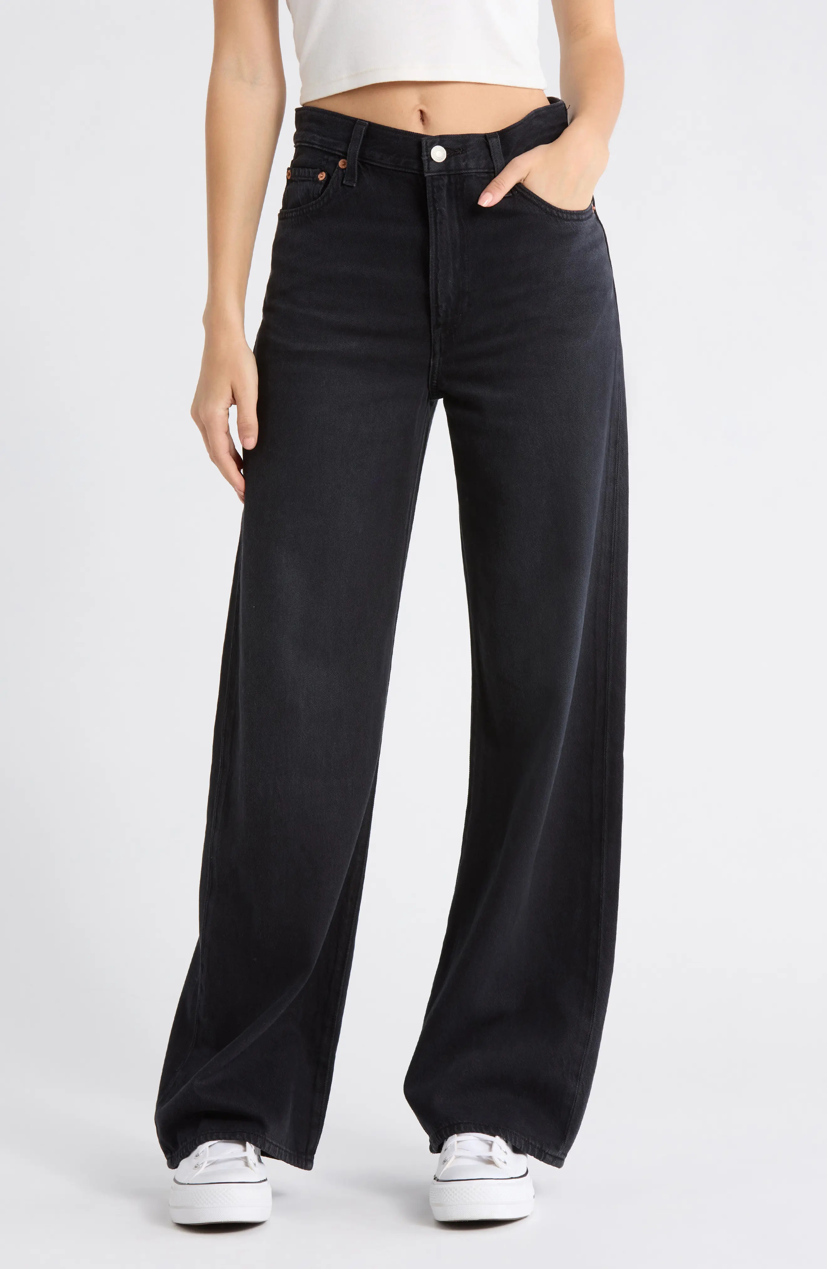 Ribcage High Waist Wide Leg Jeans (Women) | Nordstrom | Nordstrom