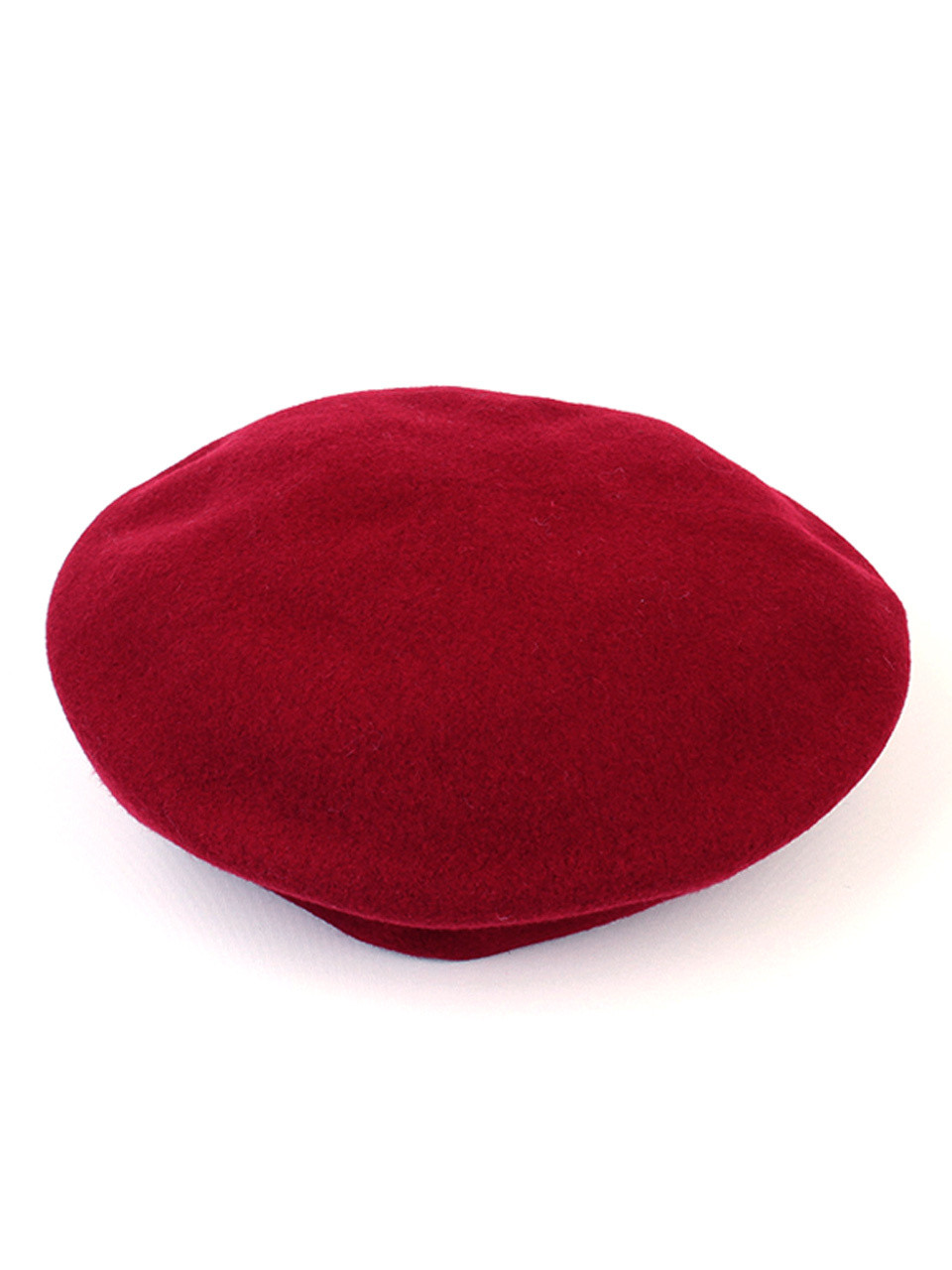 Wool Oversized Fit Beret - Red | W Concept (US)