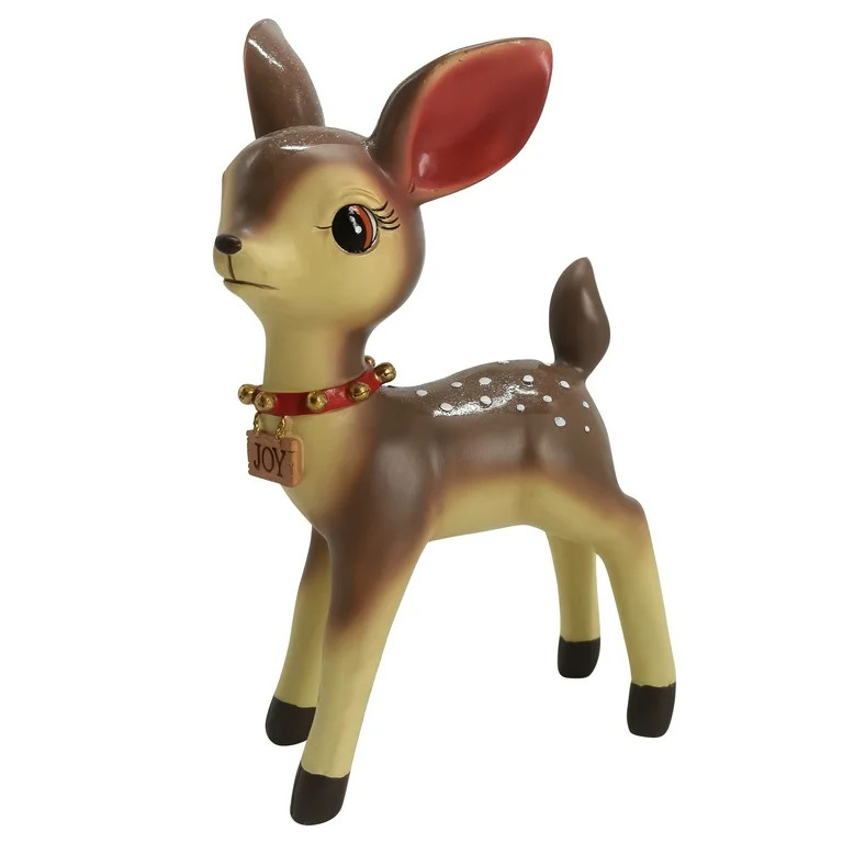 Standing Polyresin Brown Baby Fawn Tabletop Decor, 12 in Height, by Holiday Time - Walmart.com | Walmart (US)