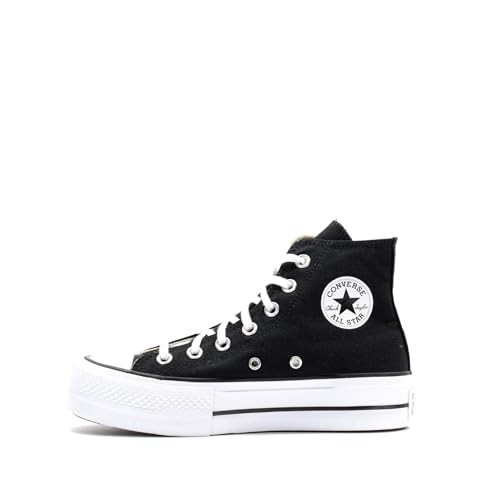 Converse Women's Chuck Taylor All Star Platform High Top Sneaker, Black White, 5.5 M US, Black/White/White | Amazon (US)