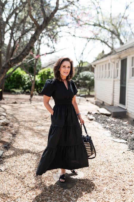 Petite perfection in a maxi dress, v-neck, fitted waistline, slight flare from the waist.  All the tings that make a maxi work for petites.

Paired with comfortable heeled sandals from Inez.  Use code Beth15 for 15% off.

#ltkpetite #petite

#LTKShoeCrush #LTKWorkwear #LTKStyleTip