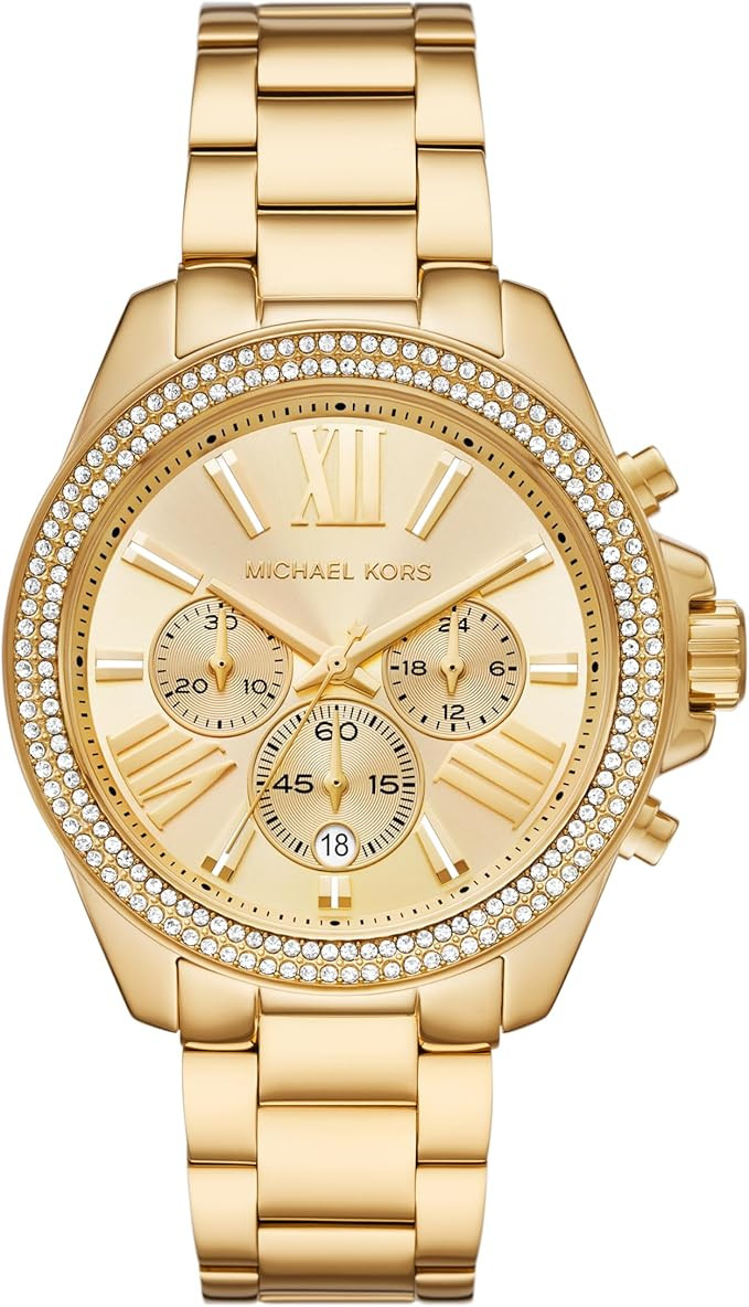 Michael Kors Wren Women's Watch, Stainless Steel and Pavé Crystal Watch for Women | Amazon (US)