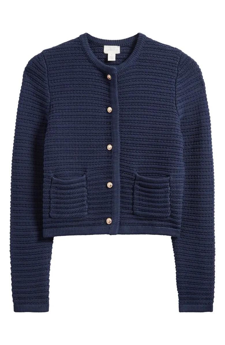 Textured Pima Cotton Cardigan | Nordstrom