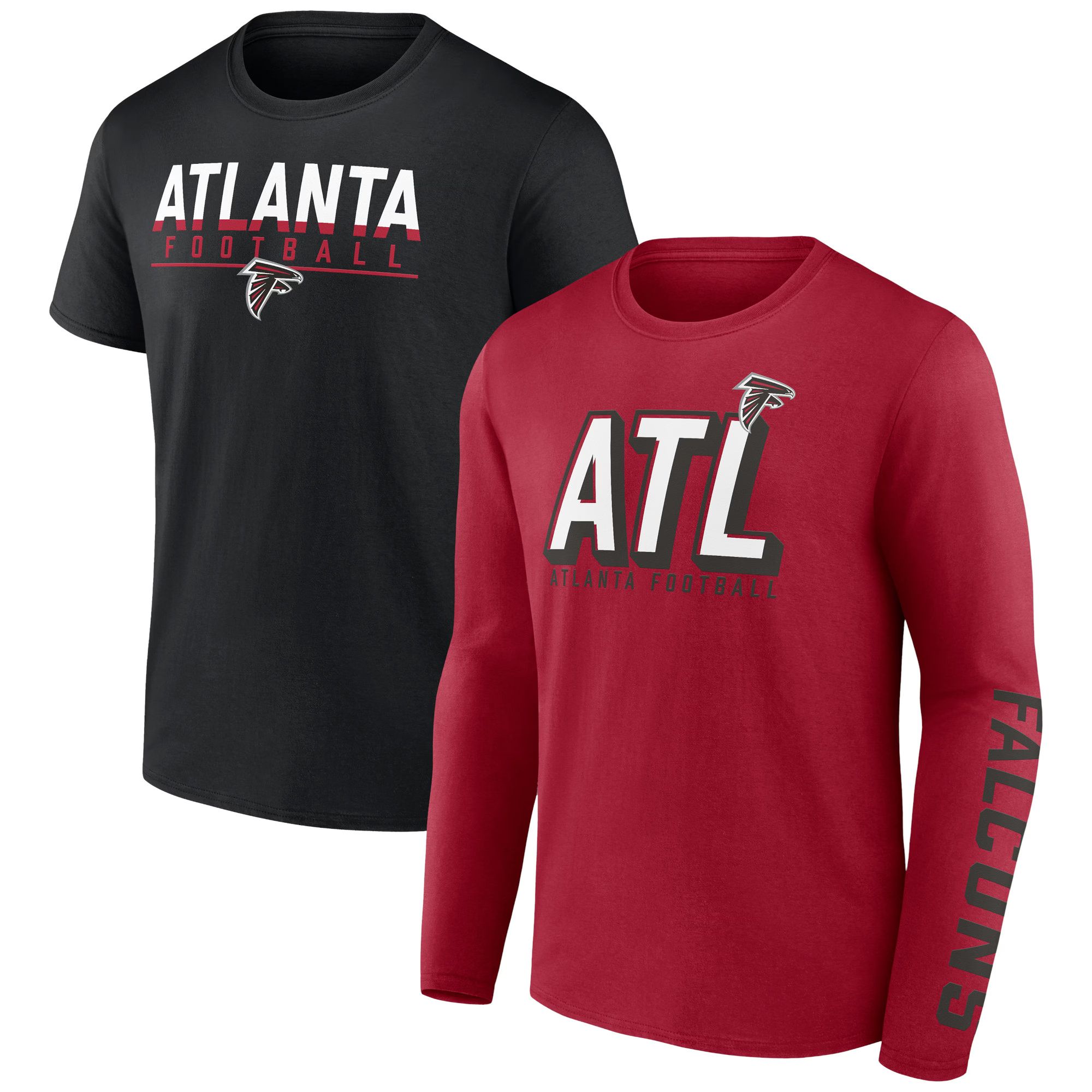 Men's Atlanta Falcons Fanatics Branded Red/Black Two-Pack T-Shirt Combo Set | NFL Shop