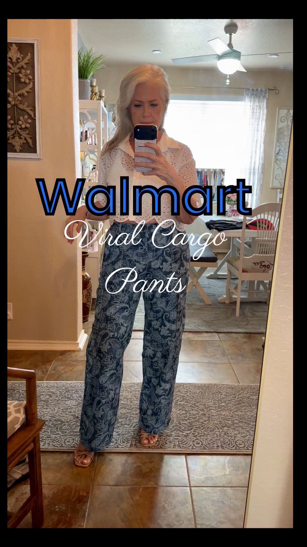 Walmart added NEW prints to their,  No Boundaries, VIRAL Cargo Pants. This paisley print is precious. Total boho vibes!  I size down in these pants. For reference my waste is 29 and hips 38.  Size chart is spot on. They do have stretch and are very comfortable. Comes in 3 lengths. They do sell out quickly. Grab them fast! 
￼

#LTKTall #LTKPetite #LTKMidsize