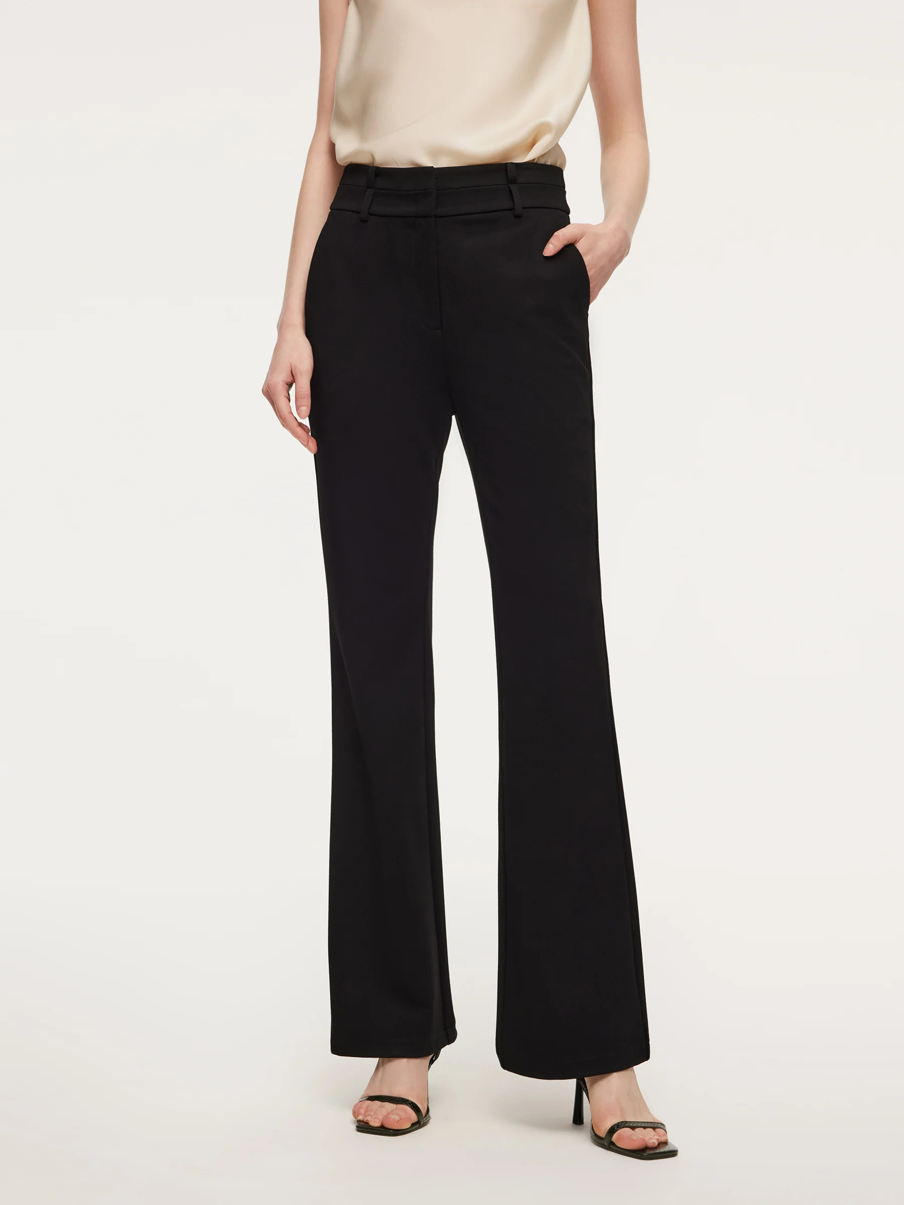 Stretch Slim Fit Women Flared Pants | GOELIA