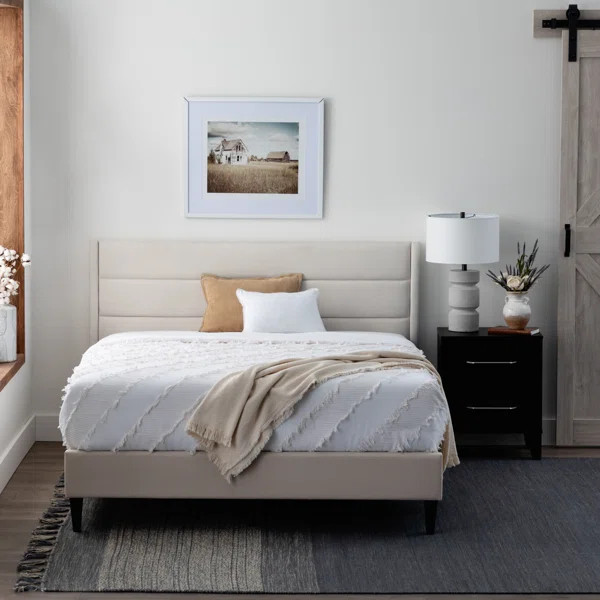 Scarlett Twin Upholstered Low Profile Platform Bed | Wayfair North America