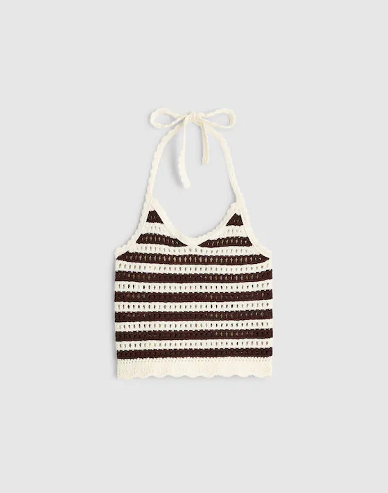 Madewell x Shopbop Pointelle-Knit Halter Top | Madewell