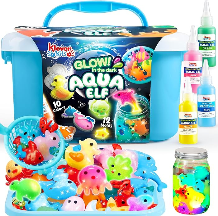 Klever Kits Glow-in-The-Dark Water Gel Kit, Magic Fairy Water Pets Toy Kit with 10 Gels(7 Glow-in... | Amazon (US)