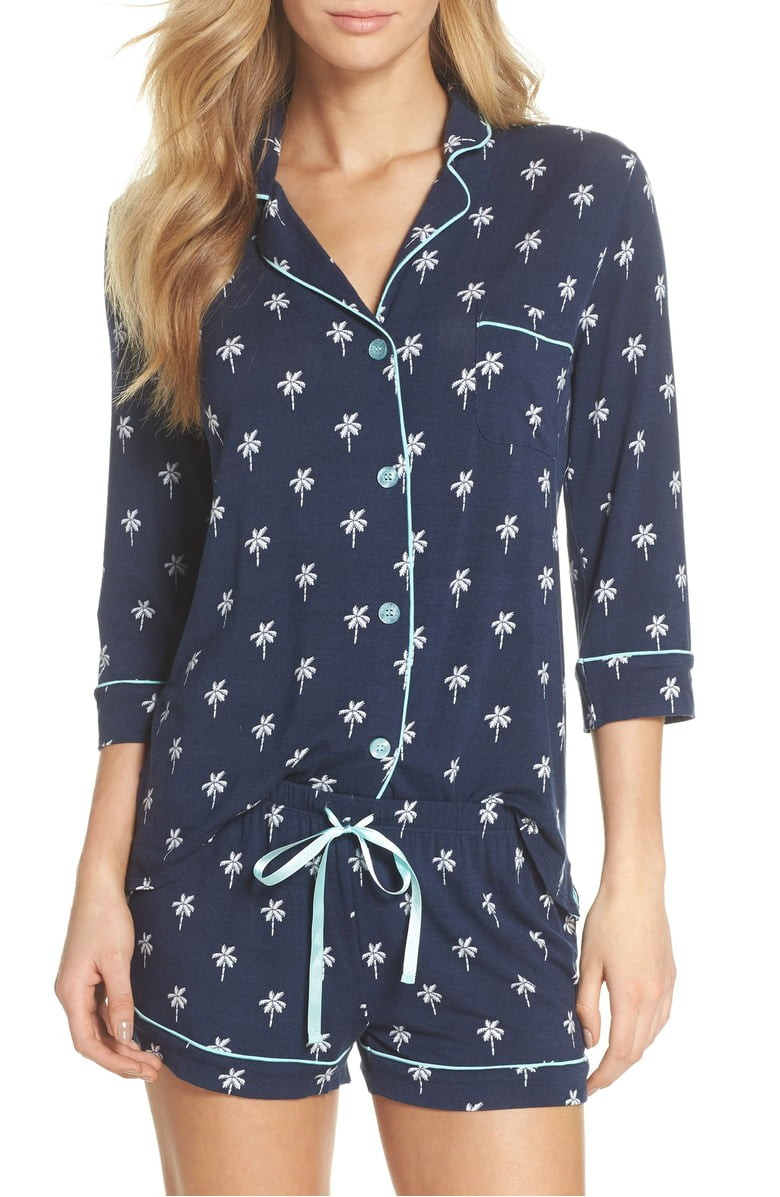 PJ Salvage Modal Three-Quarter Sleeve Short Pajamas | Nordstrom