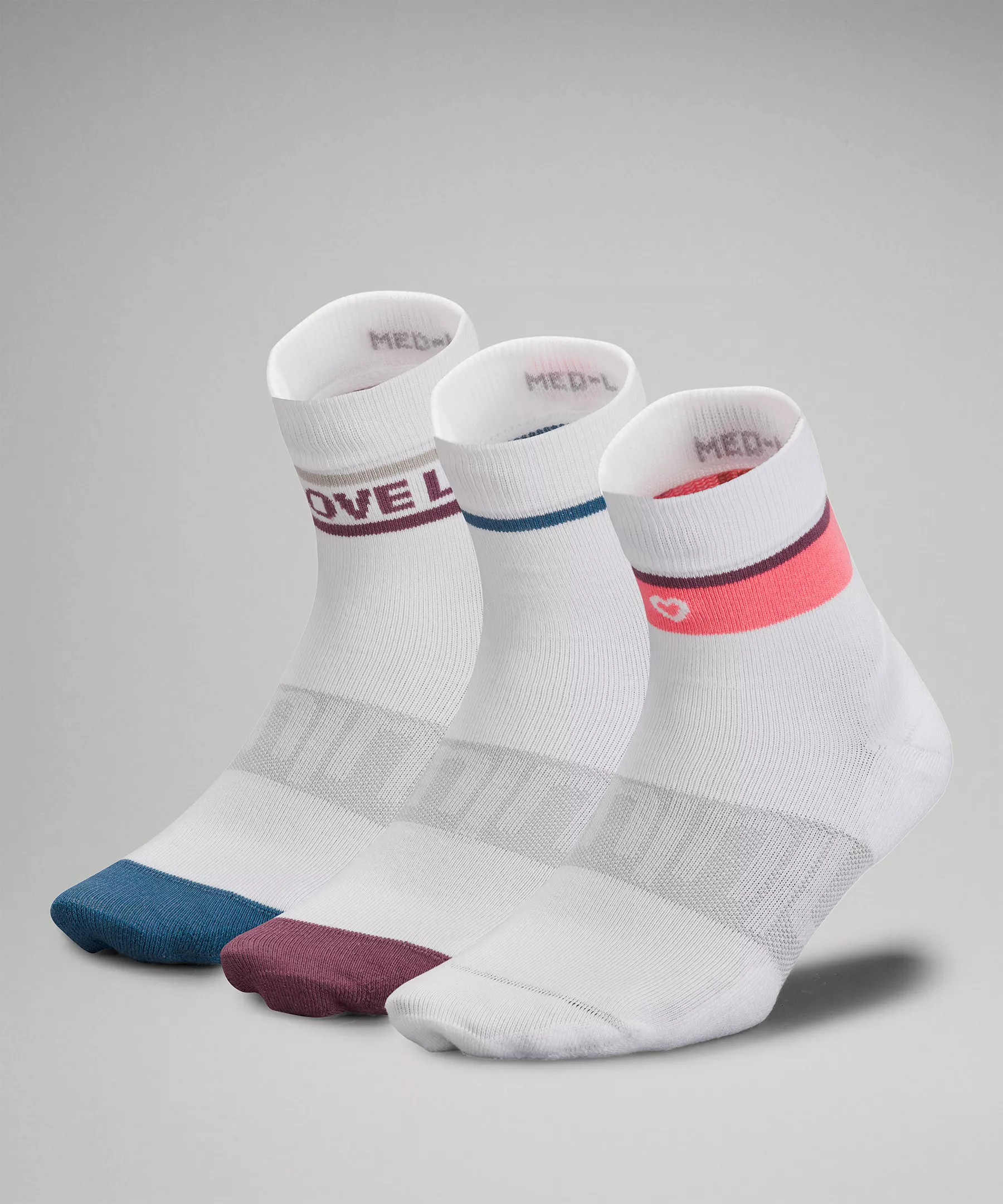 Daily Stride Mid-Crew Sock 3 Pack Stripe | Lululemon (US)
