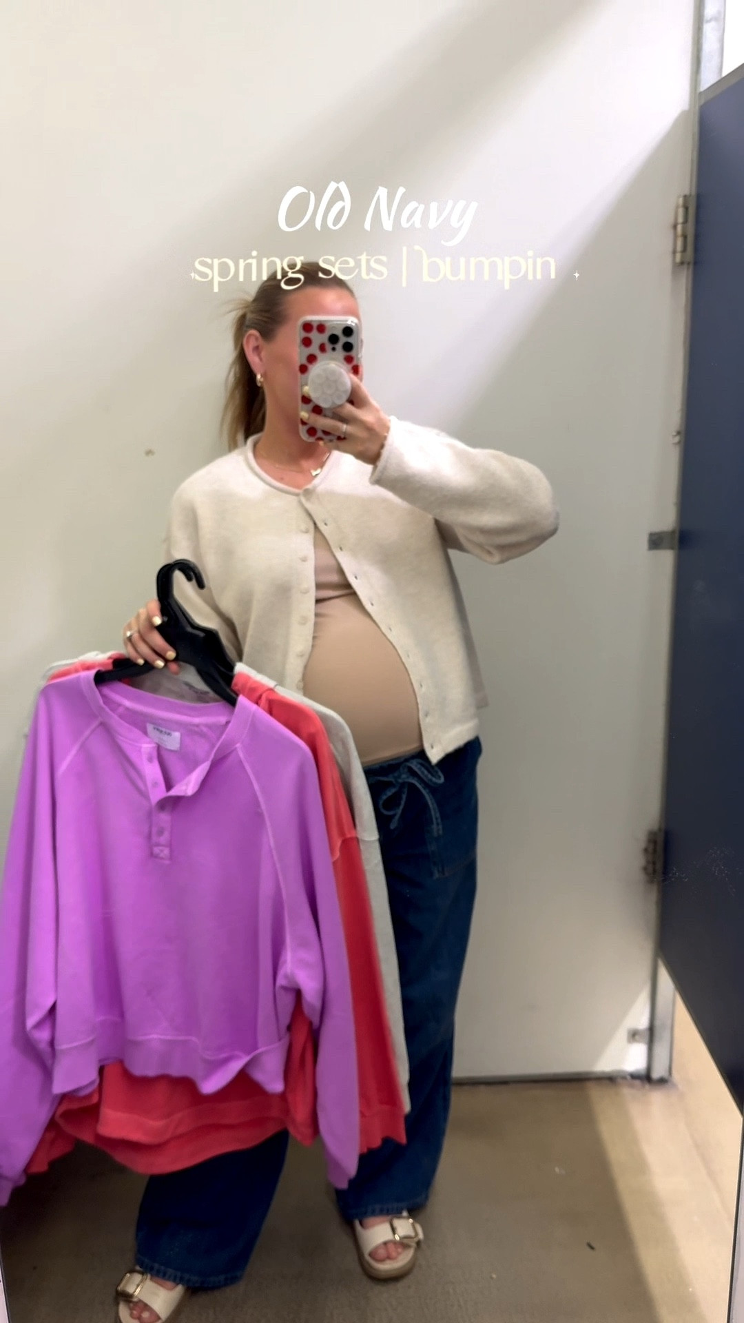 Old navy spring sets bump approved 🌸 Wearing small in shorts and medium in tops (I tired on medium shorts and felt to big then did a large in top and felt it was to large) 

#LTKBump #LTKSeasonal #LTKmomlife