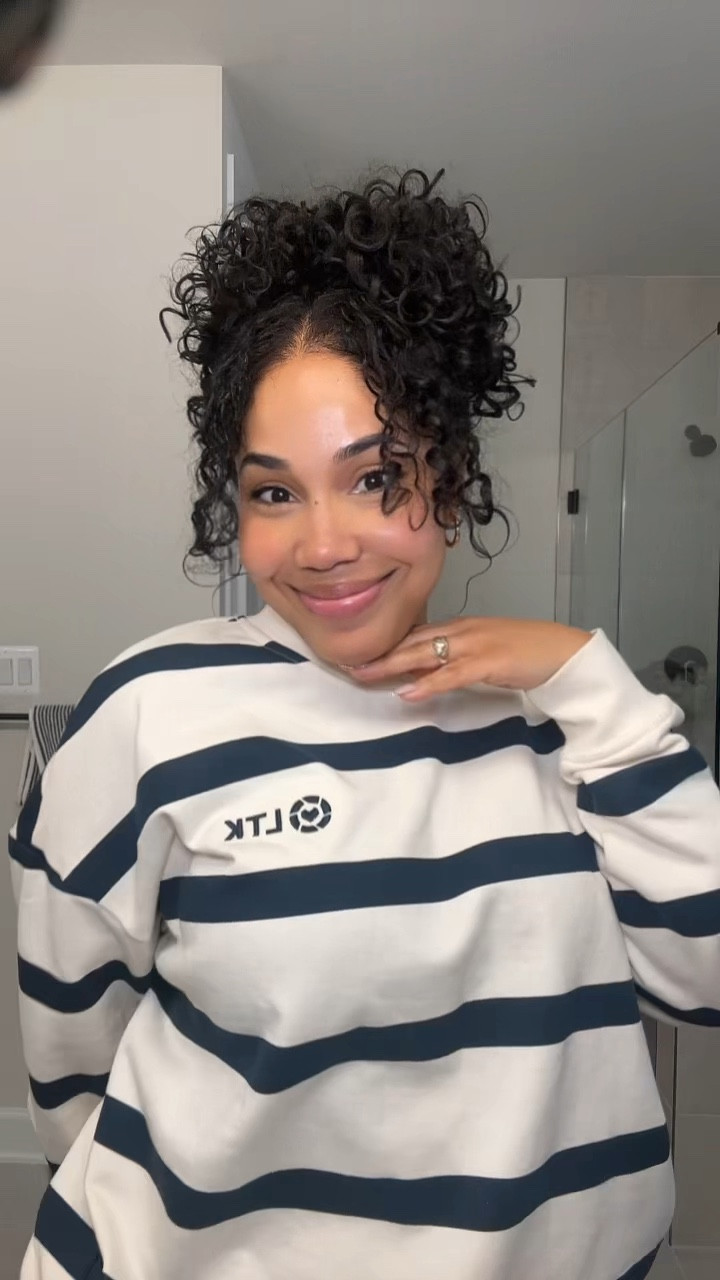 This is honestly just a glorified ponytail that I’m insisting on calling an updo. Anyway, yay or nay. I asked Winter Wonderful what he thought and he said “it’s not bad but it looks like the hair styling from Living Single did your hair” 😕 I’m not sure how to take that cause I love Living Single but anywaysssss- what do we think? #curlyupdo #curlyhairstyles 

#LTKBeauty #LTKgrwm #LTKselfcare