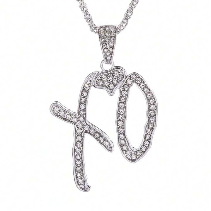 Simple And Delicate Xo Cubic Zirconia Inlaid Iron Chain Necklace, For Both Men And Women | SHEIN