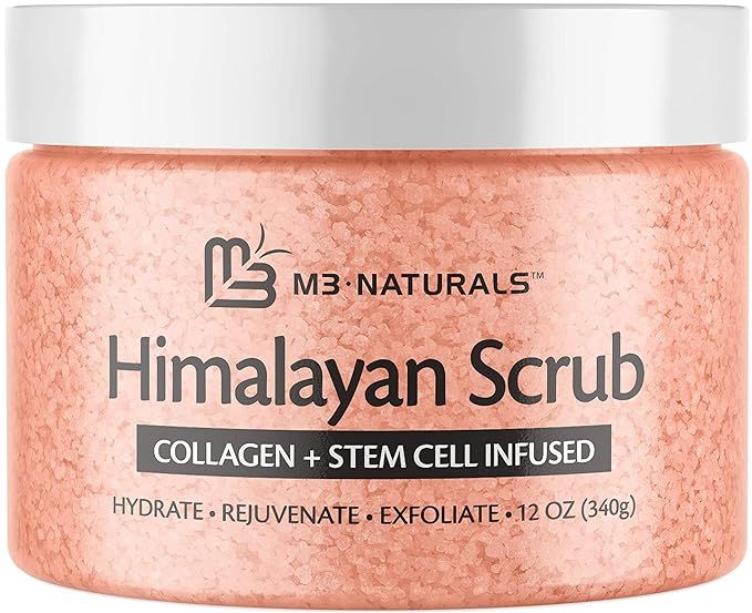 M3 Naturals Himalayan Salt Body Scrub Infused with Collagen and Stem Cell - Natural Exfoliating S... | Amazon (US)