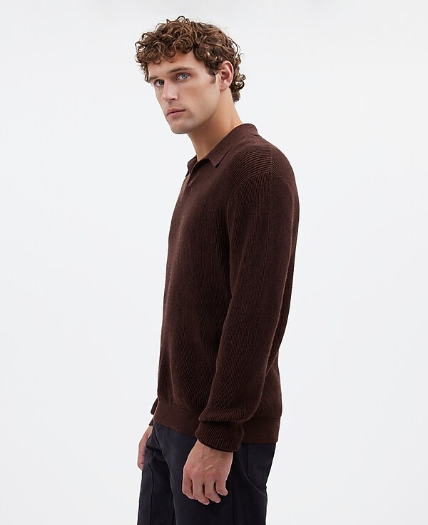 Johnny-Collar Sweater Polo Shirt in Merino Wool | Madewell | Madewell
