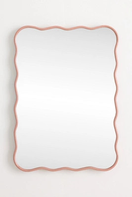 Coquille Scalloped Colored Metal Wall Mirror | Anthropologie (US)