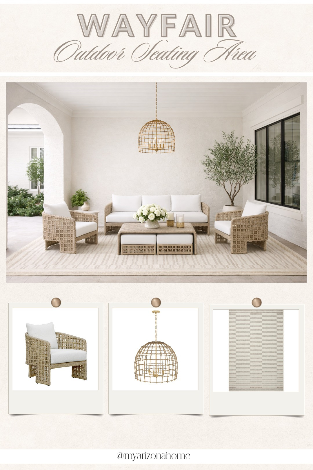 A cozy seating set is one of my favorite ways to make the outdoors feel like an extension of home 🌿✨ @wayfair has so many beautiful pieces to create a personalized outdoor space that feels comfortable, stylish, and perfect for relaxing all season long. 

 #wishyouwerehere #outdoor #Wayfair #Ad #WayfairPartner #LTKSeasonal #LTKHome #LTKSaleAlert