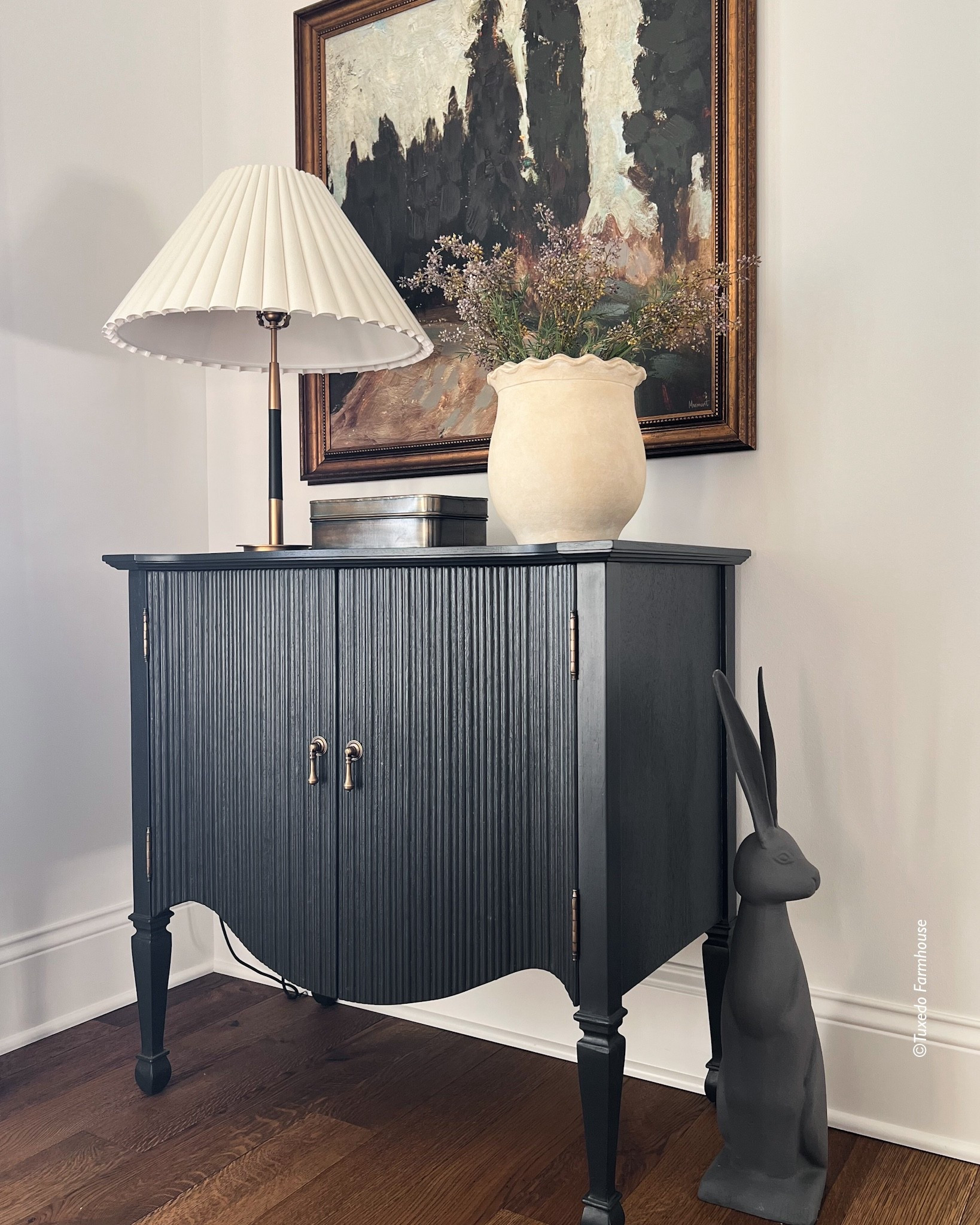 This cabinet is even prettier in person!  That curve detail, right!  Vary heights of items you place on it.  

 

#LTKSeasonal #LTKHome #LTKFindsUnder100