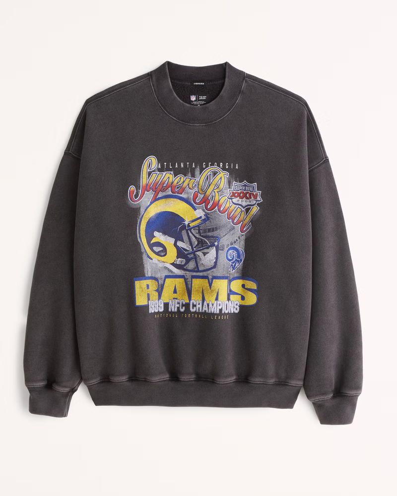 Abercrombie & Fitch Men's Vintage Rams Graphic Crew Sweatshirt in Dark Grey - Size XS | Abercrombie & Fitch (US)