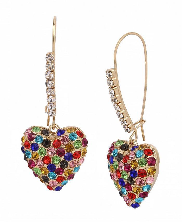 Pave Heart Dangle Earrings | Macys (US)