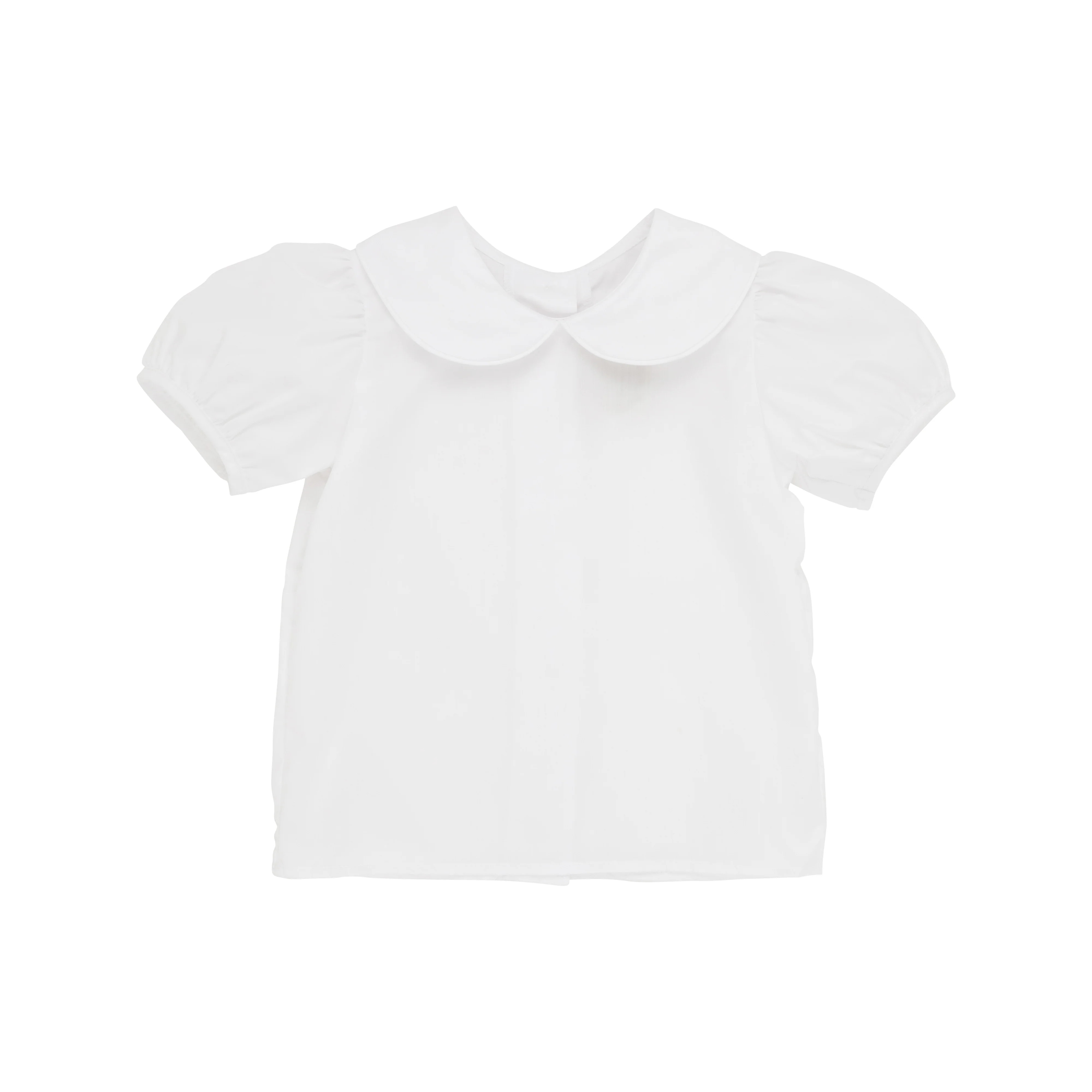 Maude's Peter Pan Collar Shirt & Onesie (Short Sleeve Woven) - Worth Avenue White | The Beaufort Bonnet Company