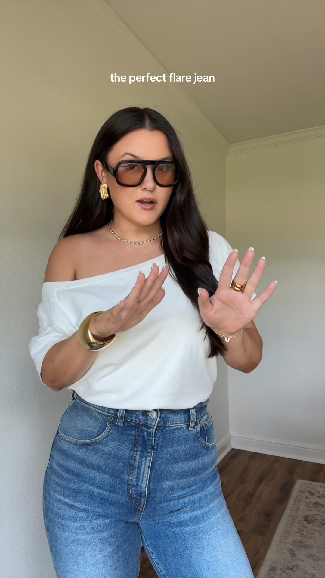 Tall girl friendly flare jeans!! Sized down and got the  tall inseam #tallgirlapproved #jeans #flarejeans

#LTKWorkwear #LTKMidsize #LTKTall