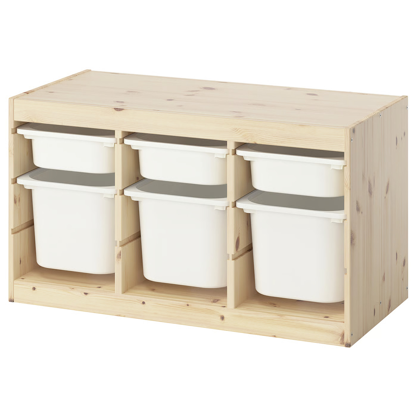 TROFAST Storage combination with boxes, light white stained pine/white, 36 5/8x17 3/8x20 1/2 " | IKEA US
