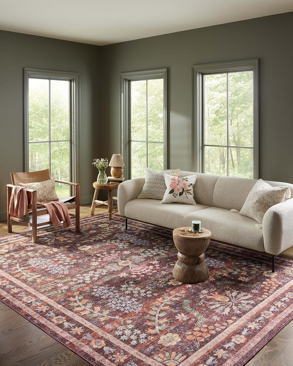 Loloi Rifle Paper Co Maison Red 7'-6" x 9'-6" Area Rug | Amazon (US)