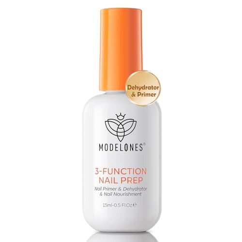 modelones Nail Dehydrator and Primer, 3-in-One HEMA-Free Nourishing Prep for Base Coat Acrylic & ... | Amazon (US)