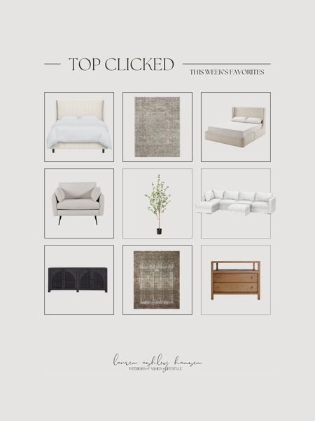 This week’s top clicked items! So many beautiful pieces, and so many on sale too including the infamous Tilly bed frame, my favorite faux tree, and our gorgeous great room area rug! 

#LTKhome #LTKstyletip #LTKsalealert