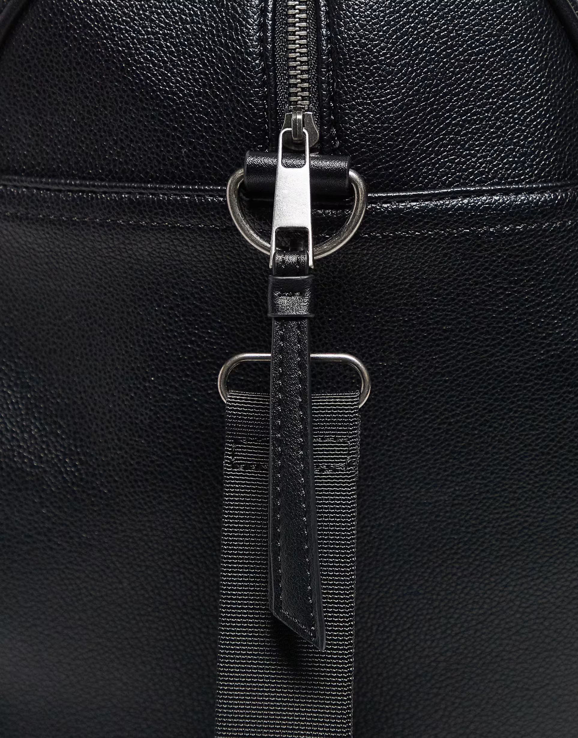 ASOS DESIGN faux leather holdall bag in black | ASOS (Global)