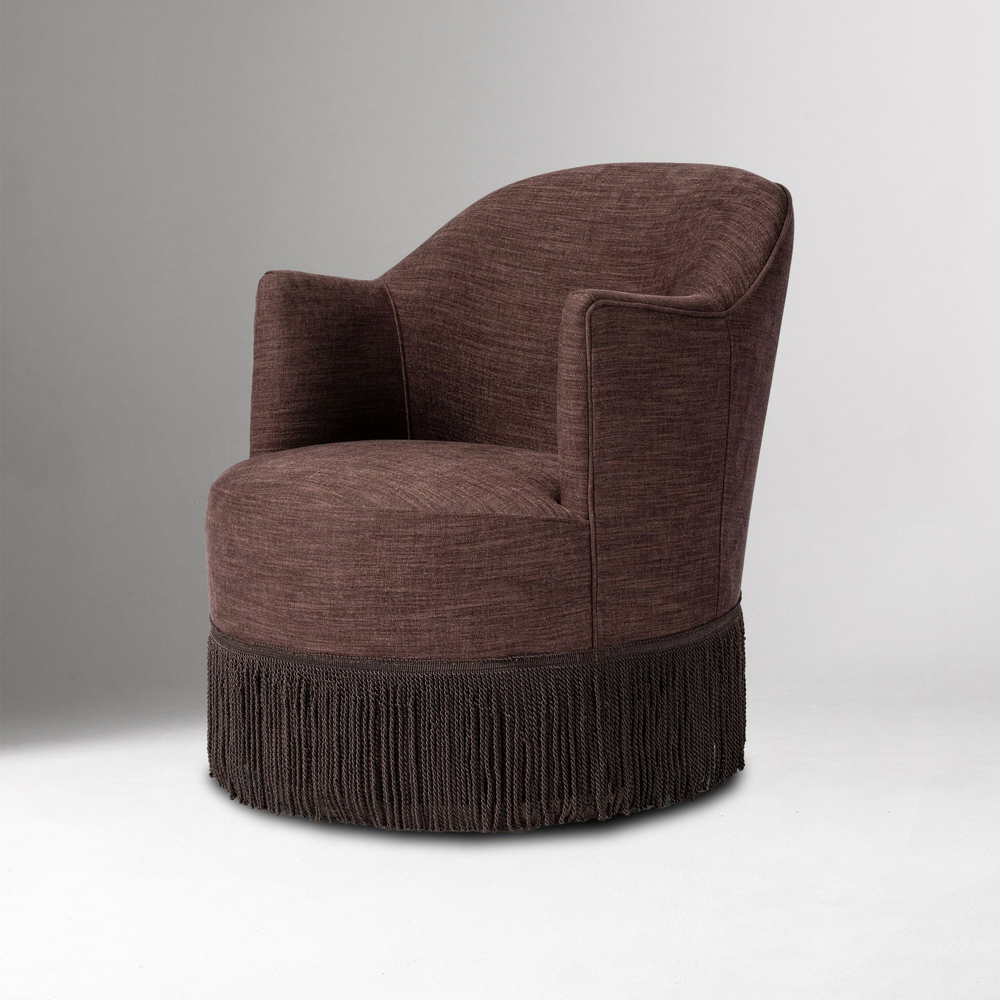 Citrino Fringe Petite Swivel Chair | West Elm (US)
