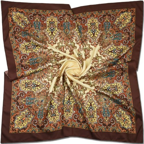 corciova XL 40x40 Satin Square – Oversized Silk-Feel Fashion Scarf for Women, Hair Wrap, Headba... | Amazon (US)