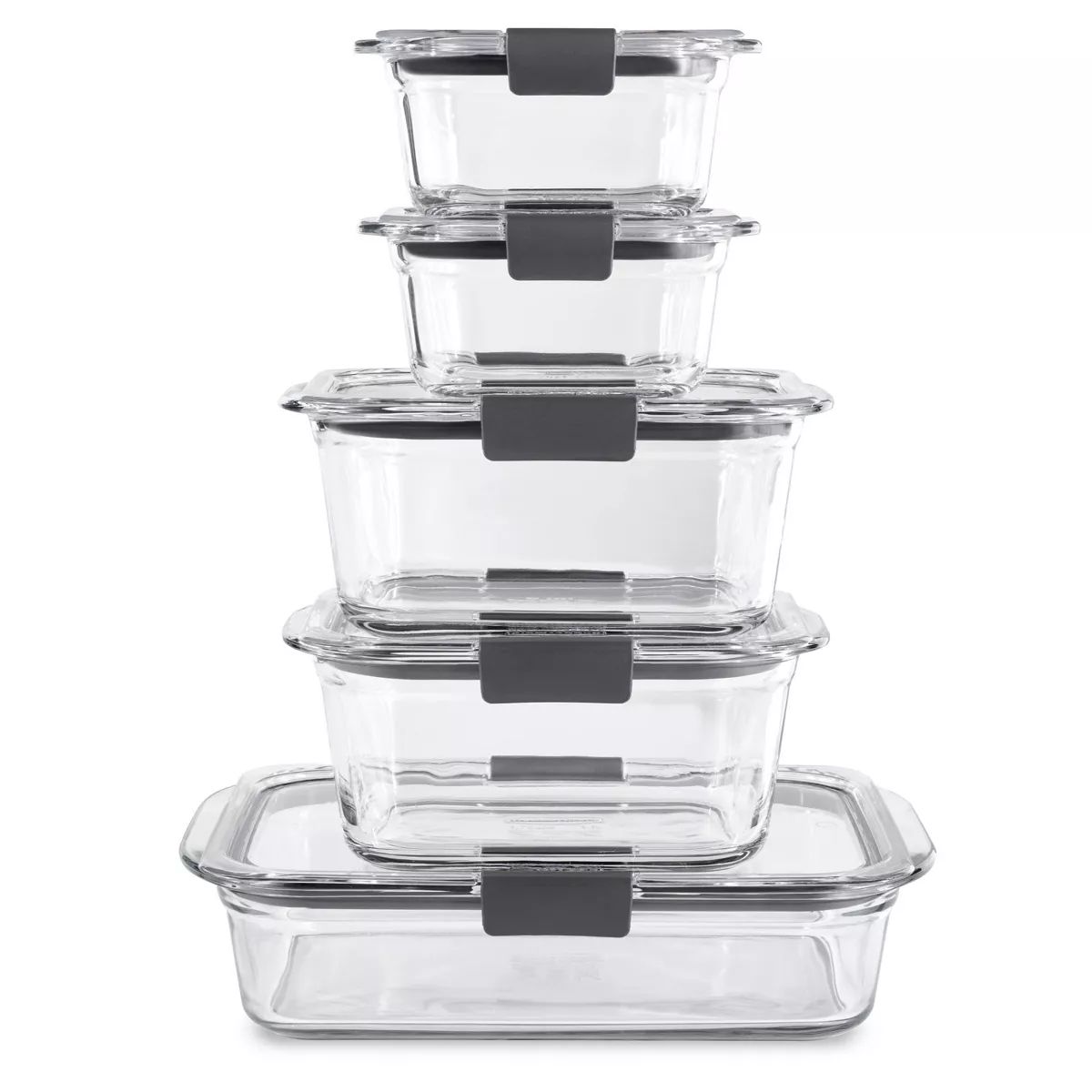 Rubbermaid 10pc Brilliance Glass Food Storage Set | Target