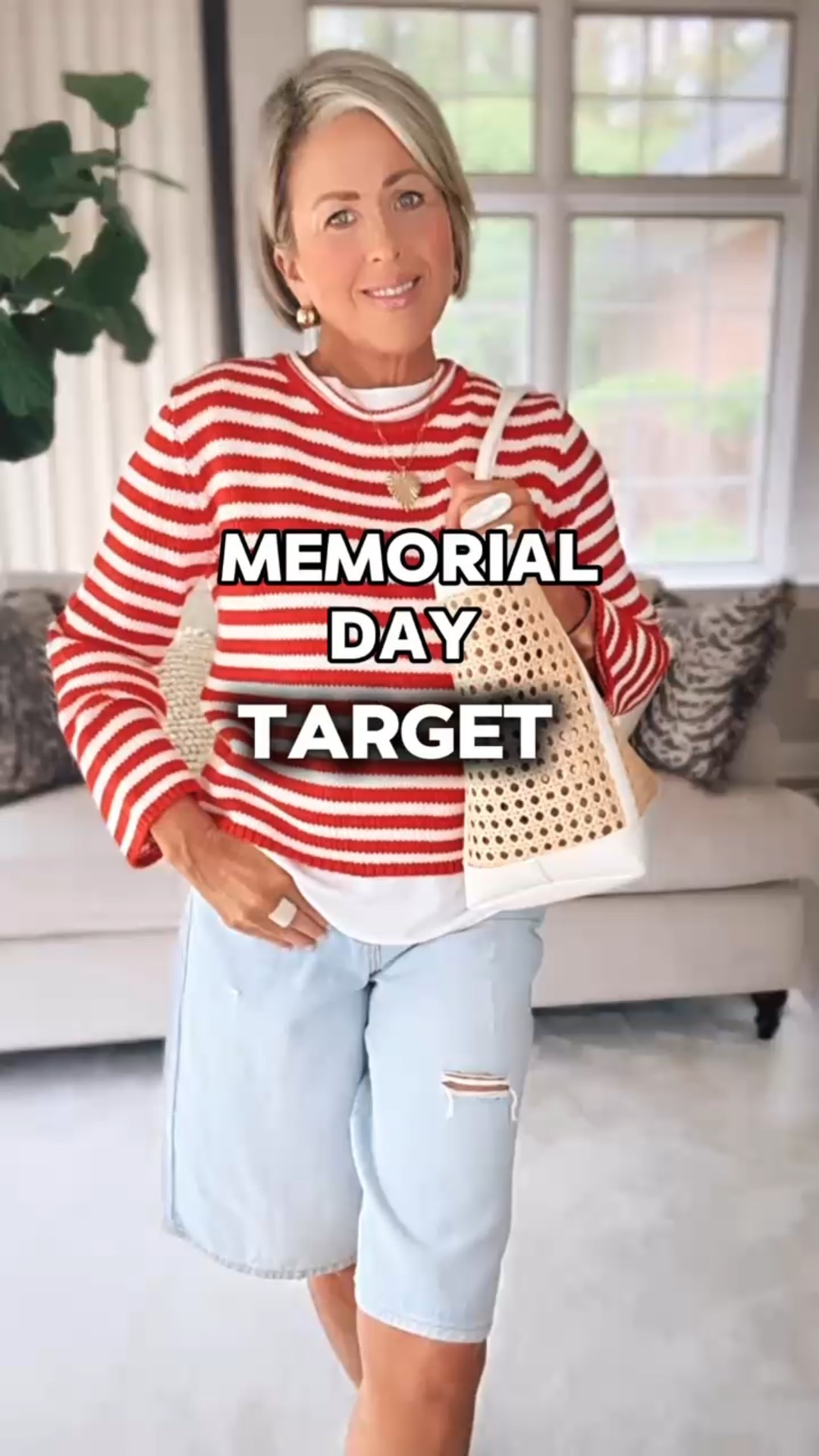 Wearing Medium in striped sweater - go up for a more oversized look
Wearing a 4 in the blue denim shorts
Wearing a S in white shorts 
Wearng a Medium in black stripe dress
Wearing a Small in red dress
Wearng a Small in skort
Wearing a Medium in pink and green sweater

5’5/130 

#LTKFindsUnder50 #LTKOver40 #LTKSeasonal