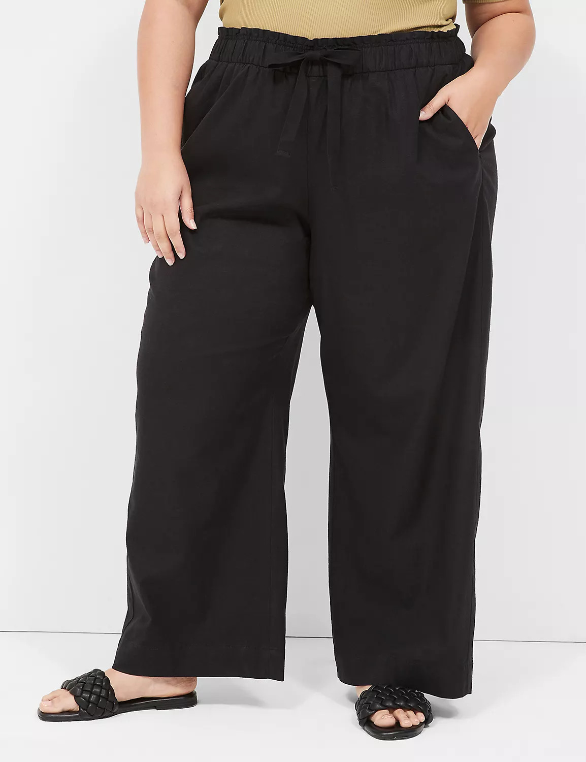 Linen Wide Leg Pant | LaneBryant | Lane Bryant (US)