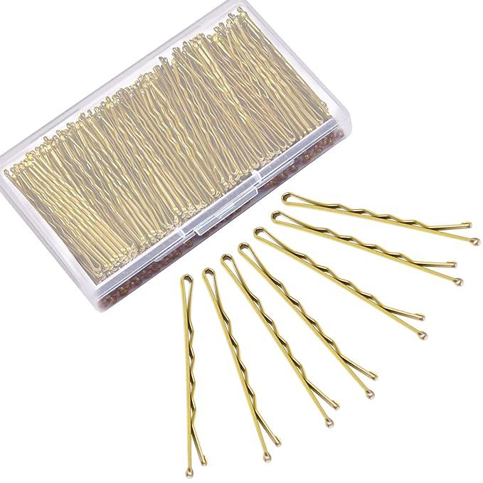 Blonde Bobby Pins, MORGLES 240 count Gold Bobby Pins Hair Pins Blonde Bobby Pins Blonde Hair with... | Amazon (US)