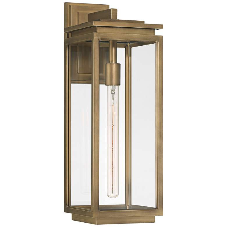 Possini Euro Atkins 21 1/4" High Weathered Brass Outdoor Wall Light | Lamps Plus