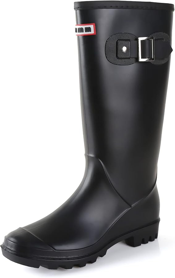 Rain Boots for Women, Waterproof Anti-Slip Knee High Rubber boots, Fashion Comfy Tall Water Boots... | Amazon (US)