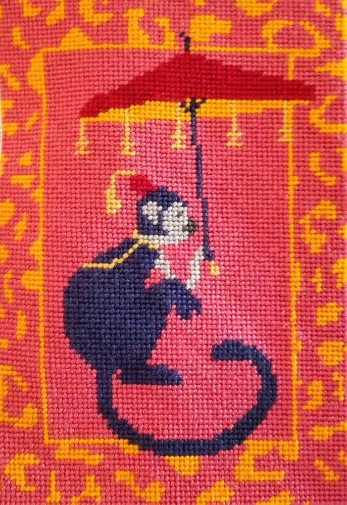 Chinoiserie Monkey Small Needlepoint kit for Adults in Bright Colors. Contemporary Needlework Des... | Amazon (US)